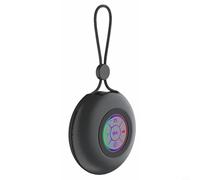 Risveglio Enceinte sans fil compacte avec effets d'éclairage colorés, étanche pour mini appareil audio, jardin, fitness et pique-nique, rouge (noir)