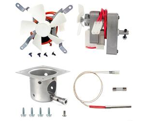 Risveglio Ensemble de pièces de barbecue comprenant un moteur tarière 1,6 tr/min, un ventilateur de soufflage, un brasero en acier inoxydable et un allumeur de tige chaude de 76,2 cm, pour allumage