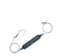 Risveglio Hameçon de pêche avec émerillon pour anneau pour ligne, carpe et | Kit de pêche, hameçons à haute teneur en carbone 4#6#8, bas de ligne de fil PE, plombs contrepoids 30 g 40 g, noir