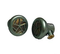 Risveglio HiFi MMCX Tête de pilote pour écouteurs avec boîtier métallique compact en carbone de 14,2 mm pour surveillance vocale des éléments, design de câble interchangeable, vert