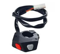 Risveglio Interrupteur d'arrêt pour guidon de moto 7/8" Bouton ON OFF pour phare antibrouillard 12 V Noir 63,5 cm