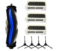 Risveglio Kit de filtres de rechange pour aspirateur robot ECOVACS pour DEEBOT pour mini robot, lot de 1 brosse principale, 4 brosses latérales et 3 filtres pour une élimination efficace de la saleté