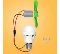 Risveglio Kit de mini éolienne 12 V moteur avec lames ABS métal bricolage alternative énergie modèle éducation projet scientifique sans ampoule