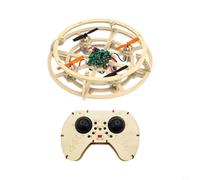Risveglio Kit de modélisme en bois télécommandé, vol intelligent à 3 vitesses avec LED colorées, décollage et atterrissage faciles à un bouton pour les amateurs