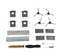 Risveglio Kit de pièces d'aspirateur pour Dreame Aqua10 Ultra Track Complete et Pro Track, 2 brosses principales, 4 brosses latérales, roues de serpillère, filtres, sacs à poussière, outils