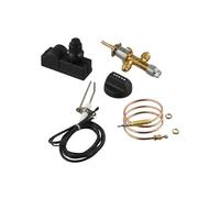 Risveglio Kit de vanne de contrôle de gaz basse pression pour foyers et grilles, laiton pour dispositif de sécurité contre les flammes avec allumeur, 50 000 BTU, 12 psi, thermocouple de 600 mm
