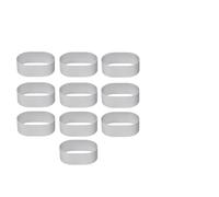 Risveglio Lot de 10 anneaux ovales en aluminium pour gâteau au fromage en forme d'œuf, moule à fromage demi-cuit, distribution uniforme de la chaleur, démoulage facile, argent