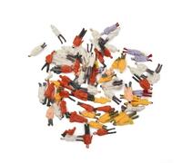 Risveglio Lot de 100 figurines de personnes à l'échelle HO 1:87, maquette de train, passagers peints, scènes miniatures debout, assis, accessoires de diorama en plastique, 22 mm (100 pièces)