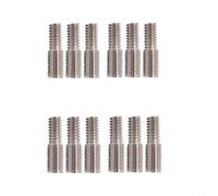 Risveglio Lot de 12 vis à double extrémité de 7 mm à 6 mm, adaptateur réducteur de filetage en acier inoxydable 1/4-20 à 5/16-24, conversion de boulons argentés