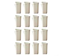 Risveglio Lot de 16 pots de fleurs en plastique transparent avec trous de drainage et étiquettes pour plantes d'intérieur, plantes grasses, violettes africaines, blancs