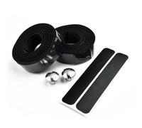 Risveglio Lot de 2 bandes EVA pour guidon de vélo, en cuir PU souple | Poignées pour vélo de route pliable Triathlon, résistant à l'eau anti-décoloration avec extrémité, noir, 2 m de long