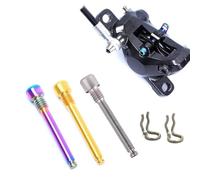 Risveglio Lot de 2 boulons d'étrier de frein à disque de vélo avec clip à ressort, vis en alliage pour Shimano XT XTR, doré arc-en-ciel