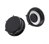 Risveglio Lot de 2 capuchons d'extrémité de réservoir IBC S100 x 8 en polypropylène noir pour réservoirs de stockage d'eau du Royaume-Uni et de l'UE