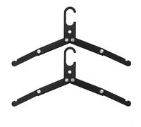 Risveglio Lot de 2 cintres pliables en alliage d'aluminium - Légers et antidérapants - Économie d'espace - Essentiels de voyage - Utilisation à la maison et à l'extérieur - Noir, vert, doré