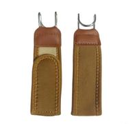 Risveglio Lot de 2 crochets de ceinture élastiques sans boucle, crochet en métal réglable pour boucles de 3,8 cm, taille légère et invisible pour homme et femme, noir marron (marron)