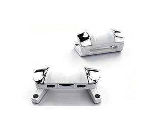 Risveglio Lot de 2 manettes de jeu pour tablette à 6 doigts, design ergonomique avec haute sensibilité au clic, prise en main antidérapante, téléphones et tablettes réglables, blanc