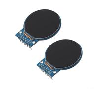 Risveglio Lot de 2 modules d'affichage circulaires TFT LCD de 1,28 pouces 240 x 240 IPS GC9A01 Interface pilote 3-5 V IoT Wearables Projets