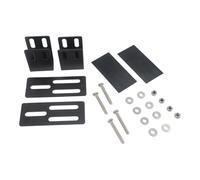 Risveglio Lot de 2 supports réglables pour coffre de toit de voiture avec joint, montage pour plage de 120 à 183 mm, adaptateur de rack en acier noir