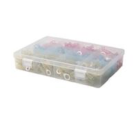 Risveglio Lot de 250 thermorétractables pour terminaux à anneaux, cuivre | Assortiment de connecteurs de fils 22-10 AWG avec étui de rangement, bornes électriques étanches pour automobile pour audio
