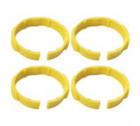 Risveglio Lot de 4 colliers de serrage coudés pour aspirateurs Karcher WD2 WD3 MV6, pièce de rechange 2.863 012.0 (jaune)