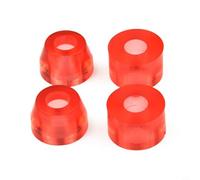 Risveglio Lot de 4 patins pivotants de rechange en polyuréthane pour kit de bagues de camion avec plaquettes coniques et cylindriques, jaune 85A (rouge transparent95A)