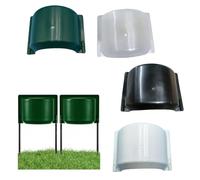 Risveglio Lot de 4 protections de tête d'arrosage en polypropylène pour éviter les éclaboussures d'eau et les dommages causés par l'eau - Vert/blanc pour noir transparent