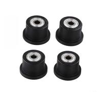 Risveglio Lot de 4 rouleaux de siège de rameur en nylon avec ouverture de 8 mm, roues de rechange pour équipement de remise en forme, roulements silencieux réduisant la friction, noir