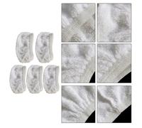 Risveglio Lot de 5 chiffons en microfibre réutilisables pour nettoyeur | Housse de rechange lavable en machine pour balai à franges Blanc 10 x 5,51 cm