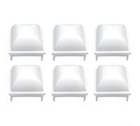 Risveglio Lot de 6 cache-poteaux de clôture de piscine en polypropylène blanc pour poteaux carrés de 3,8 cm, capuchon de piscine hors sol pour kayak JW Esther Williams