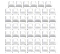 Risveglio Lot de 6 cache-poteaux de clôture de piscine en polypropylène blanc pour poteaux carrés de 3,8 cm, capuchon de piscine hors sol pour kayak JW Esther Williams, 6 pièces (48 pièces)
