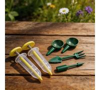 Risveglio Lot de 6 épandeurs portables avec outils à main, distributeur de semis manuel compact, distribution uniforme, espaces restreints