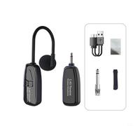 Risveglio Microphone sans fil rechargeable pour instrument saxophone et laiton, 2,4 G, microphone à clipser 48,8 m pour portée, émetteur-récepteur à faible bruit (une tire)