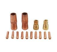 Risveglio Mig Pièces pour kit de buses de rechange pour Bernard NS 5818C, comprend 2 diffuseurs D 1 et 10 embouts conducteurs (T 023 T 030 T 035 T 045 en option), accessoires de soudage en laiton