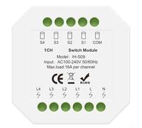 Risveglio Module de commutateur Tuya pour Zigbee 16 A, télécommande et commande vocale, minuterie et fonction de groupe, état de relais pour la mémoire, AC 100-240 V domotique (Zig-bee 1 on)