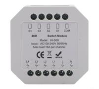 Risveglio Module de commutateur Tuya pour Zigbee 16 A, télécommande et commande vocale, minuterie et fonction de groupe, état de relais pour la mémoire, AC 100-240 V domotique (Zig-bee 4)