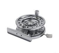Risveglio Moulinet de pêche sur glace en aluminium usiné CNC, main droite, rapport de vitesse 1:1, embrayage à dégagement rapide, bobine non déformée