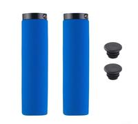 Risveglio Poignées de guidon en gel de silicone avec verrou en aluminium pour VTT et vélo de route, antidérapantes, absorbant les chocs (bleu)