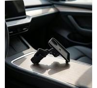 Risveglio Porte-gobelet de voiture en ABS - Plateau d'extension réglable - Console centrale sécurisée - Support de téléphone - Noir
