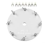 Risveglio Pour antenne compacte en aluminium de 11 cm JPC-12, base noire argentée avec bornes à fourche (argenté)