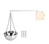 Risveglio Pour sauna en acier inoxydable avec support en bois, bol diffuseur d'arômes de 12 cm et saunas infrarouges, support de parfum spa