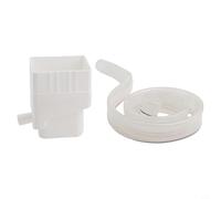 Risveglio Rainwater Collection Inverseur de tuyau de descente avec tuyau de 101,6 cm, gouttière vers connecteur pour arrosage de jardin, blanc (blanc)