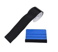 Risveglio Rouleau de film vinyle noir brillant 3 cm ou 5 cm x 10 m pour garniture de voiture chromée imperméable (5 cm x 10 m)