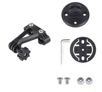 Risveglio Support de tige de selle de vélo pour feu arrière Garmin Varia et caméra d'action, support de phare de vélo en ABS avec pince stable, noir (B)