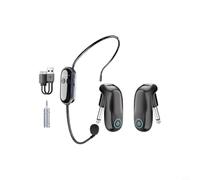 Risveglio Système de microphone sans fil 2,4 G avec appairage automatique, suppression du bruit, microphone pour guitare, chant, enseignement et performance