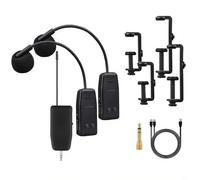 Risveglio Système de microphone sans fil 2,4 G pour violon, alto, violoncelle avec émetteur récepteur, pour appariement automatique, 50 m pour portée, batterie 6 h, instruments à cordes légers à