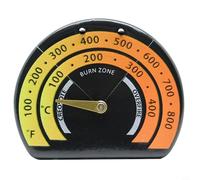 Risveglio Thermomètre pour brûleur à bûches avec cadran de 8,5 cm, jauge de température précise pour poêle à bois, encre résistante à la chaleur, installation simple (orange)
