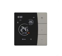 Risveglio Thermostat de chauffage électrique et eau - Contrôle tactile LED - Régulateur de température mural avec sécurité enfant - Économie d'énergie - Contrôleur de température constante - Gris - 3