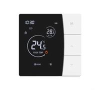 Risveglio Thermostat eau et chauffage électrique, contrôle tactile LED, régulateur de température mural avec sécurité enfant, contrôleur de température constante à économie d'énergie, gris (blanc 3 A)