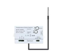Risveglio Tuya Module de commutation de température et d'humidité avec télécommande pour sonde de capteur en acier inoxydable, pour déclencheur automatique de température domotique, pour Google Home