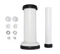 Risveglio Tuyau d'extension de toilettes 310 mm à fixation murale pour joint en polypropylène avec couvercle et vis